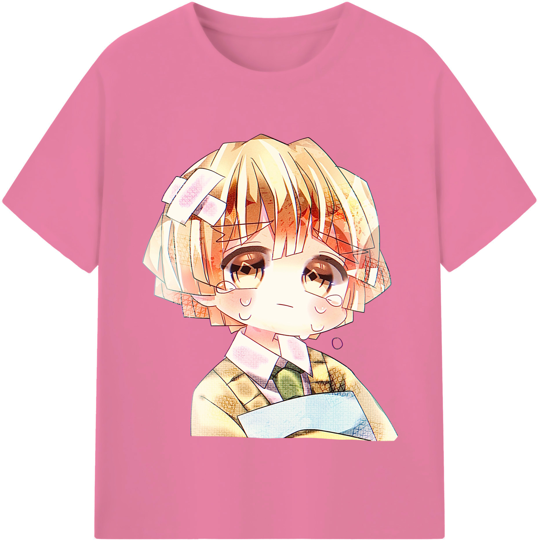 （画像用） 鬼滅の刃（きめつのやいば）我妻 善逸／あがつま ぜんいつ Agatsuma Zenitsu 綿100％半袖Tシャツ（フロントプリント）